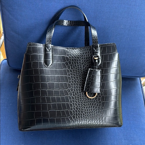 a new day Handbags - Black Embossed Tote